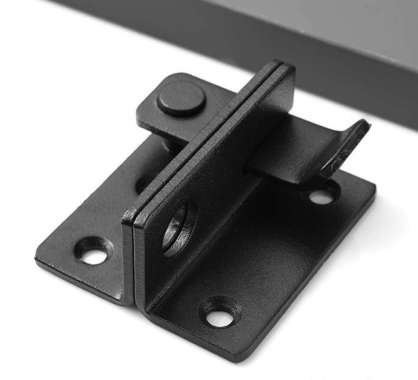 Overpal Kunci Slot Mini Pintu Geser-Grendel Sliding Door Stenlis OM442 GRENDEL KIRI HITAM