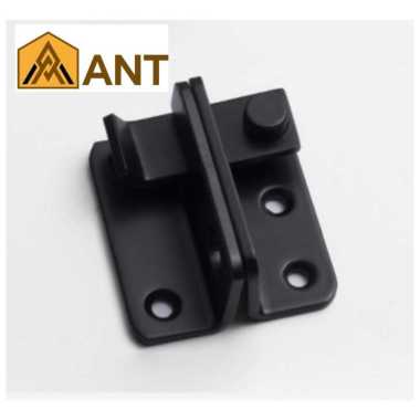 Overpal Kunci Slot Mini Pintu Geser-Grendel Sliding Door Stenlis OM442 GRENDEL KANAN HITAM