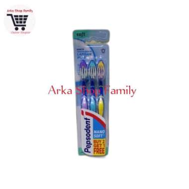 PEPSODENT Sikat Gigi Nano Soft Double Care Clean Soft isi 3 Sikat
