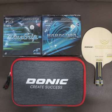 DONIC Bat New Impuls 7.5 + Karet Donic Cover Bat Set Multicolour