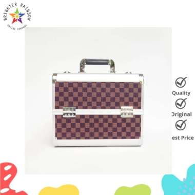 BEAUTY CASE TEMPAT KOSMETIK TAS MAKE UP KOTAK ALAT RIAS MURAH TERBARU IMPORT - 6281 damier