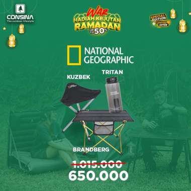National Geographic Kazbek Folding Chair Kursi Lipat Ourdoor Camping Black
