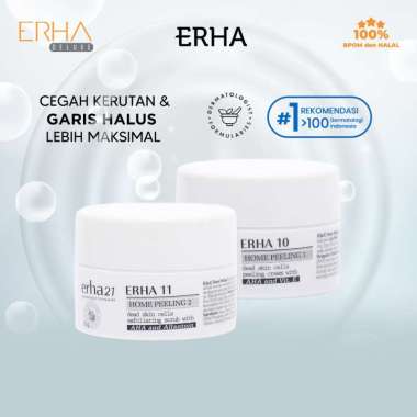 ERHA Paket ERHA 10 & ERHA 11 - Krim Piling Wajah 1 & 2 Home Treatment