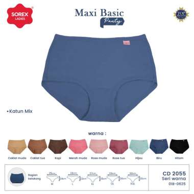 Sorex CD Basic Maxi Celana Dalam Wanit Katun Mix 2055 EQL multi color