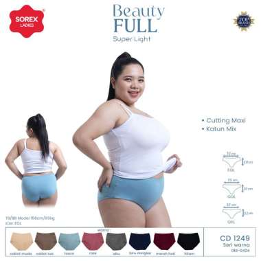 Sorex CD Basic Maxi Super Light Celana Dalam Wanita Extra Size Jumbo 1249 QXL multi color