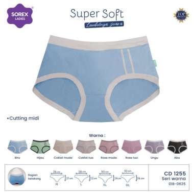 Sorex Celana Dalam Wanita Basic Midi Super Soft CD 1255 EL multi color