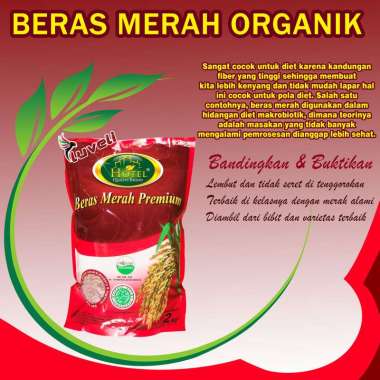 Beras Merah HOTEL 2 kg - Beras Merah Organik - Beras Organik Merah - BERAS HOTEL Organik Merah - HOT