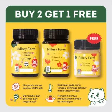 Hillary Farm Manuka UMF 10+ dan Hillary Farm Manuka Honey [Set Bundling] + FREE Madu