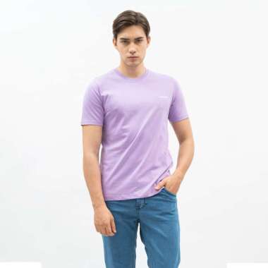 Houseofcuff Premium Cotton Katun Combed Kaos Polos Pria - Ungu Muda L Ungu muda