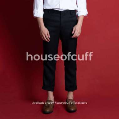 Houseofcuff Celana Ankle Formal Pria - Hitam 33 hitam