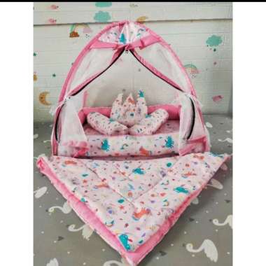 Kasur bayi kelambu tenda set+ Selimut kuda poni