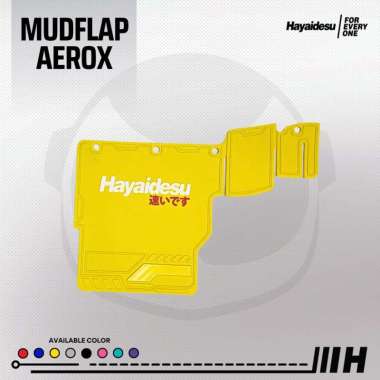 Hayaidesu Aerox Mudflap Penahan Lumpur Aksesoris Variasi Kepet KUNING