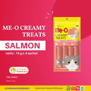 Meo Creamy Treats Snack Kucing Salmon Flavor 4x15gr