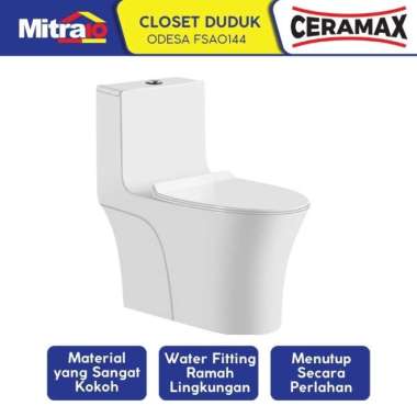 Ceramax Closet Satu Bagian Odesa FSA0144 Putih Putih -