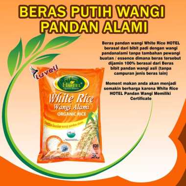 Beras Putih Wangi Pandan Alami Organik HOTEL - Beras Organik Wangi Alami Pandan Putih 2kg
