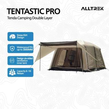 ALLTREK Tenda Camping Tentastic Outdoor 1 Bedroom + 1 Guest Rooms Large Pro