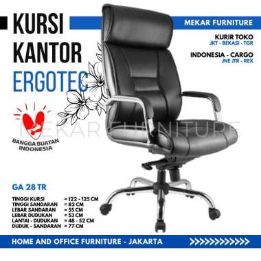 ERGOTEC GA 28 TR Kursi Kantor Kursi Direktur Kursi Kerja Hitam Jakarta-Bekasi-Tangerang