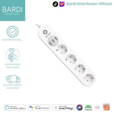 BARDI SMART POWER STRIP EXTENSION COLOKAN WIFI IOT SMART HOME