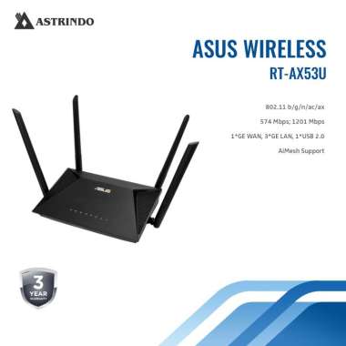 Asus Wireless Router AX1800 (RT-AX53U)