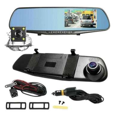 NS - Kamera Mobil Kaca Spion 2 Kamera - Dvr Mobil Kaca Spion KMS02