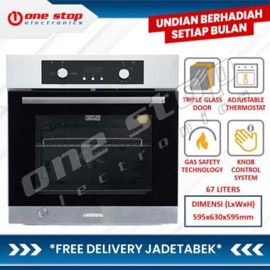 [GARANSI RESMI] MODENA BO 4660 / BO4660 ALBA Built in Gas Oven 67L