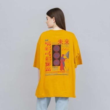Houseofcuff Kaos Oversize Tshirt Wanita Unisex Tebal MustardThe Future XXL