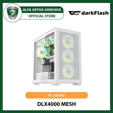 darkFlash DLX4000 MESH EATX PC Casing [No Fan] PUTIH