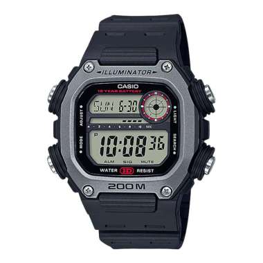 Jam Tangan Pria Casio General DW-291H-1AVDF Youth Digital Dial Black Resin Band HItam
