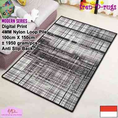Tren-D-rugs Karpet lantai digital print permadani bulu kamar tidur ruang tamu modern minimalis anti 