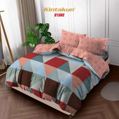 Kintakun Bedcover Set Flat 160x200 Queen Aesthetic New Dluxe Microtex Tinggi 20cm Rafly