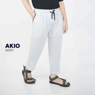 Afkar Clothes AKIO Celana Sirwal 7/8 - Celana Casual Training Pria XXXL Putih
