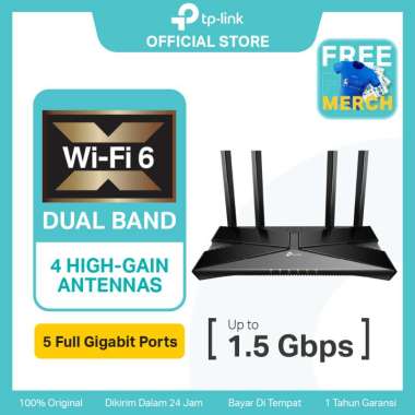 Archer AX10 AX1500 Wi-Fi 6 Router HITAM,