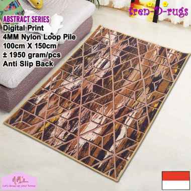 Tren-D-rugs Karpet lantai digital print permadani bulu kamar tidur ruang tamu abstrak abstract minim