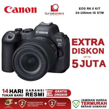 BKP Canon EOS R6 II EOS R6 Mark II Mirrorless Camera with 24-105mm IS STM Original RESMI