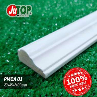 Wainscoating lis dinding kayu PMCA-01 Moulding - wihite