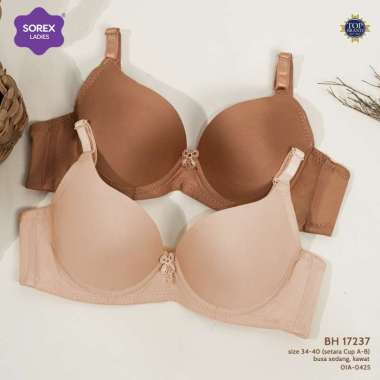 Sorex Bra Super Soft Ada Kawat Busa Sedang Kait 2 Setara Cup B BH 17237 36 Abu