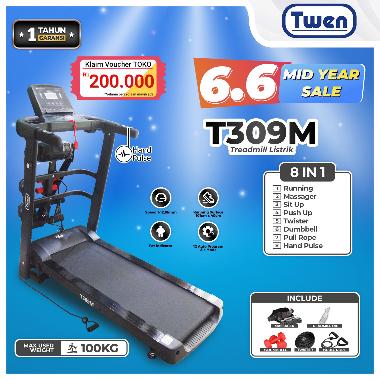 TWEN T309M Treadmill Elektrik Treadmill Listrik Treadmill Multifungsi Treadmil