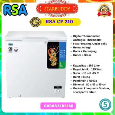 CHEST FREEZER RSA CF210 FREEZER BOX 200 LITER