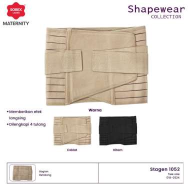 Sorex Corset Shapewear Korset Tulang Reguler Size Stagen 1052 Pengecil Perut Semua Ukuran Cream