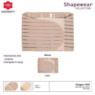 Sorex Shapewear Collection Stagen 1051 Pelangsing Perut Freesize Semua Ukuran Coklat