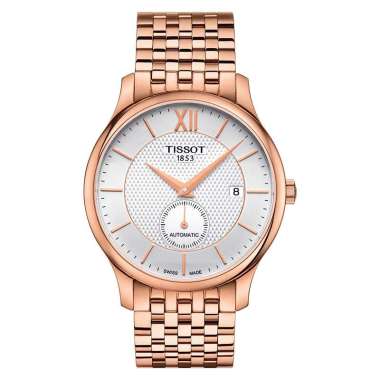 Jam Tangan Pria Tissot T-Classic T063.428.33.038.00 Tradition Automatic Small Second Rose Gold Stain