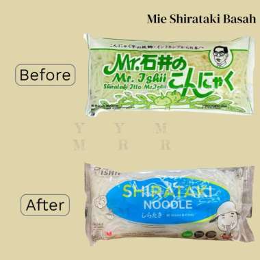 Mie shirataki basah hijau / wet shirataki mie green by Shirataki
