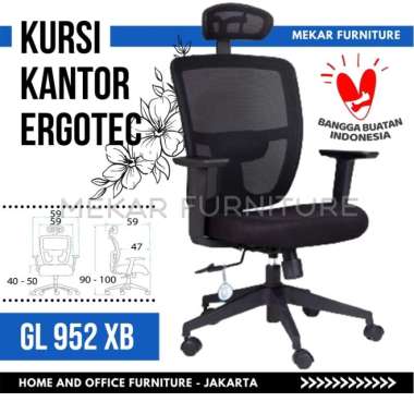 Ergotec GL 952 XB Kursi Kantor Kursi Kerja Kursi Belajar - Adjustable Armrest Multicolor Jakarta-Bek