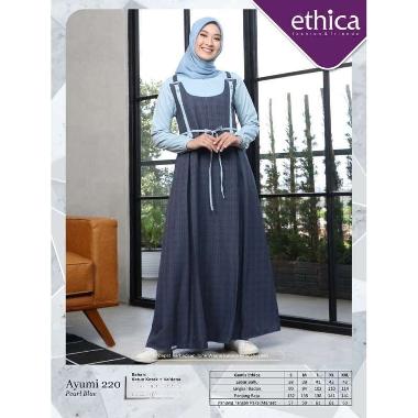 [READY] DRESS ONLY ETHICA ORIGINAL AYUMI 220 PEARL BLUE GAMIS DEWASA XXL AYUMI 220 PBLUE