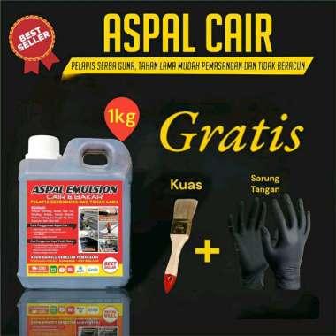 ASPAL CAIR 1 KG asphalt emulsion / aspal waterproofing/ pelapis anti Rembes anti bocor