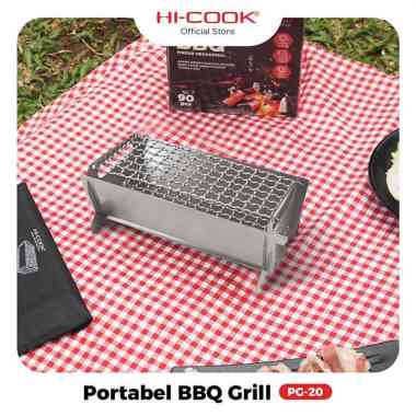 Hi-Cook Portable BBQ Grill Knockdown Kecil 20 x10 | Alat BBQ Portable