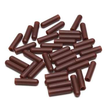 Aglet Plastik Ujung Tali Hoodie Tali Sepatu Cokelat