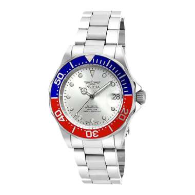 Jam Tangan Pria INVICTA Pro Diver 17041 Men Silver Dial Stainless Steel Strap Silver