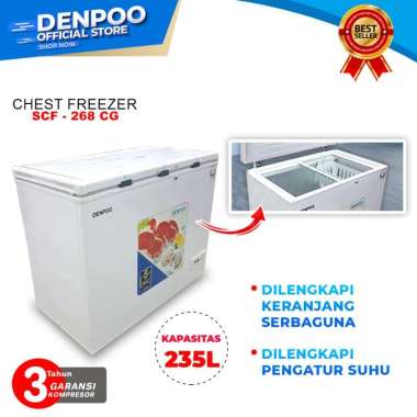 SCF-268CG Chest Freezer (205 Liter) PUTIH