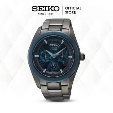 Jam Tangan Pria Seiko Solar SNE231 SNE231P1 Black Stainless Original